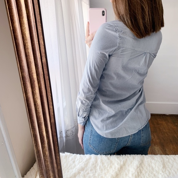 Aeropostale XS Striped Button Up Blouse - Picture 4 of 6